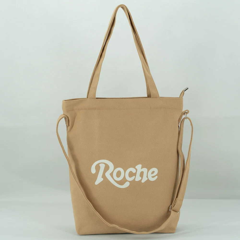 Eco-friendly cotton customised canvas Bag with adjustable buckle - CT23A008