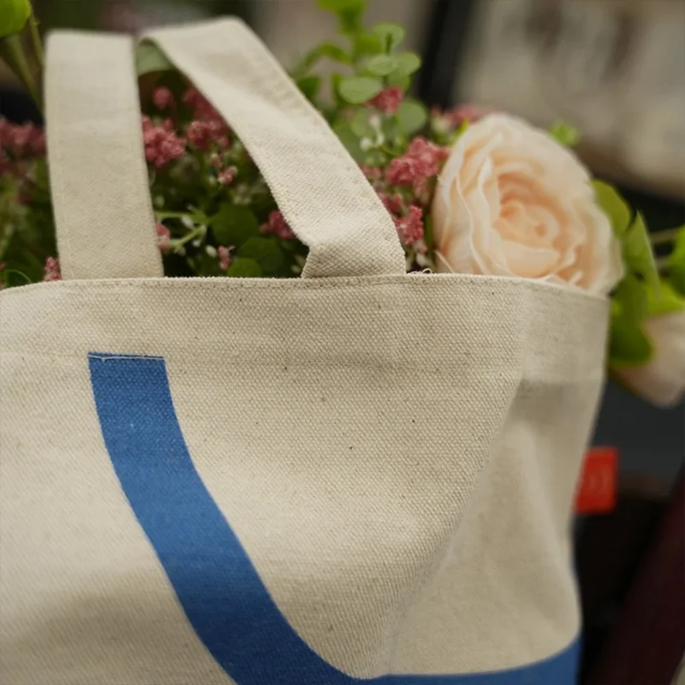 Large Premium Cotton Tote Bag With Label - CT23R002 - Detail