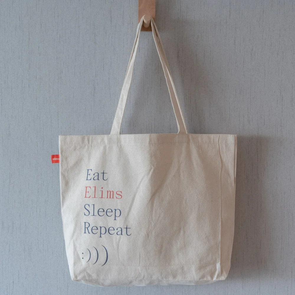 Large Premium Cotton Tote Bag With Label - CT23R002 - Detail