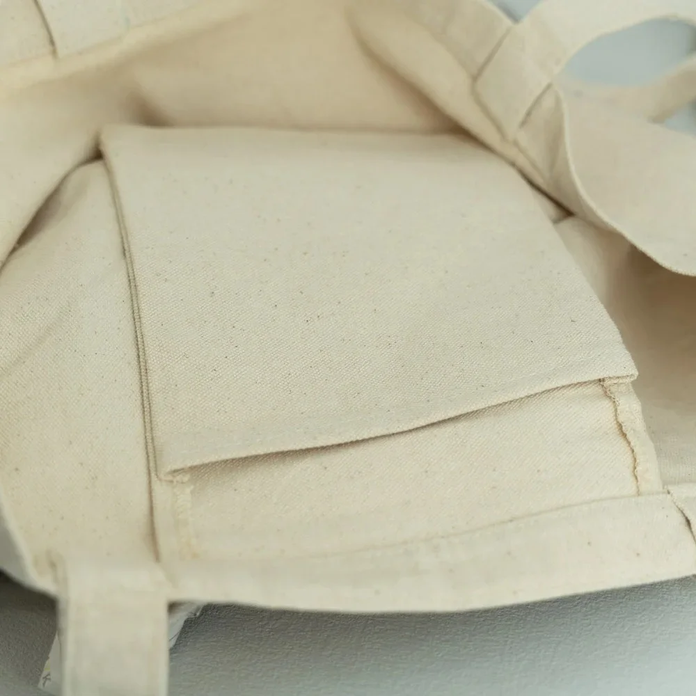 Large Premium Cotton Tote Bag With Label - CT23R002 - Detail