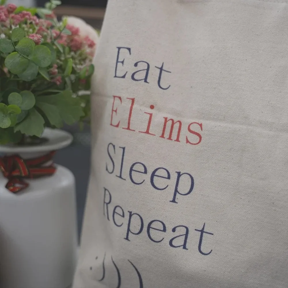 Large Premium Cotton Tote Bag With Label - CT23R002 - Detail
