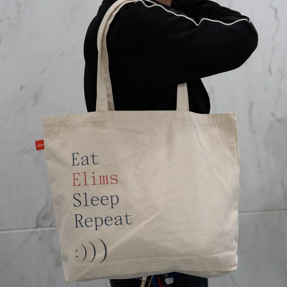 Large Premium Cotton Tote Bag With Label - CT23R002 - Detail
