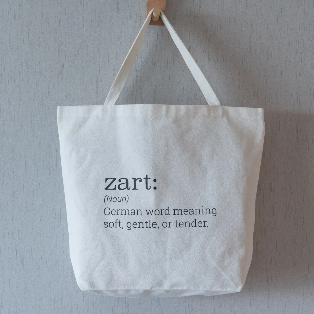 Large size elephant cotton canvas shopping bag - CT23R003 - Detail