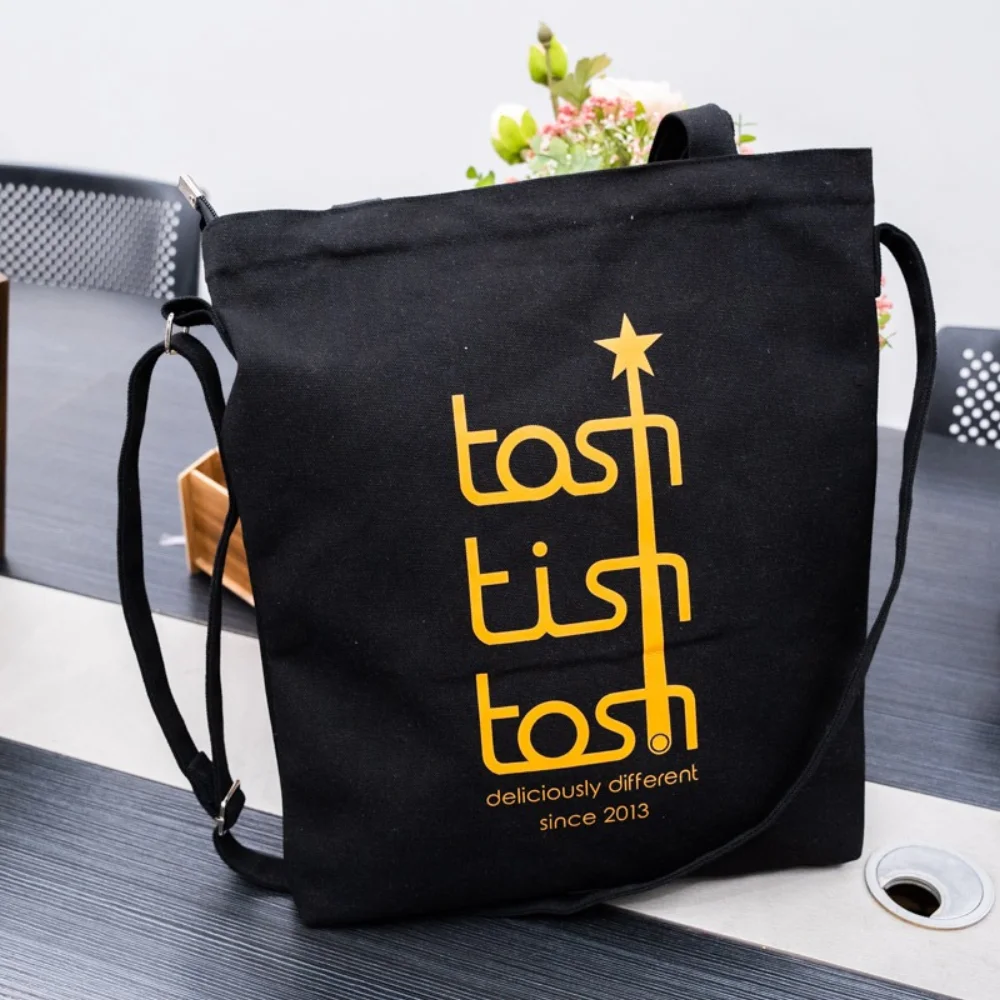 Classic Style Cotton Tote Bag With Shoulder Strap - CT23R004 - Detail