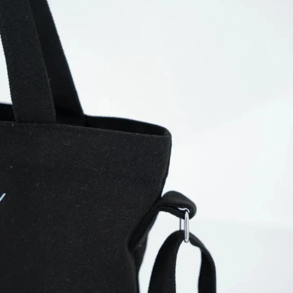 Classic Style Cotton Tote Bag With Shoulder Strap - CT23R004 - Detail