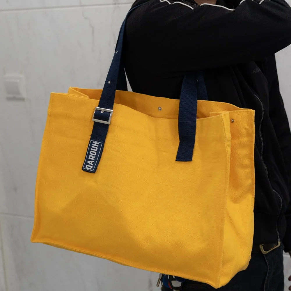 Heavey Thick Cotton canvas bag with adjustable Handle - CT23R008 - Detail