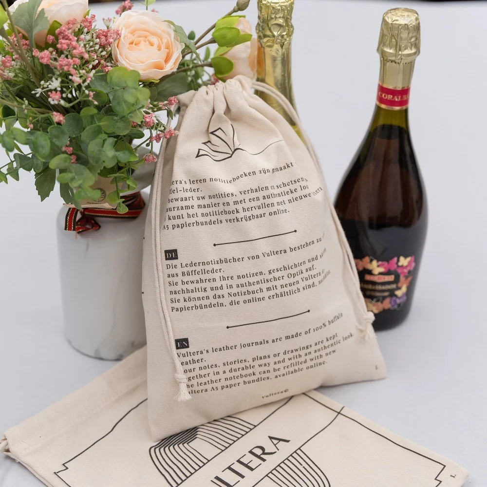 Sustainable Style for Everyday Convenience Cotton Drawstring Bags - CT23R018