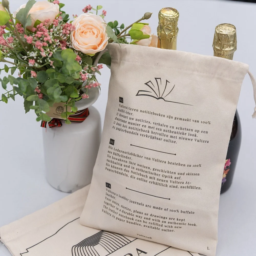 Sustainable Style for Everyday Convenience Cotton Drawstring Bags - CT23R018 - Detail
