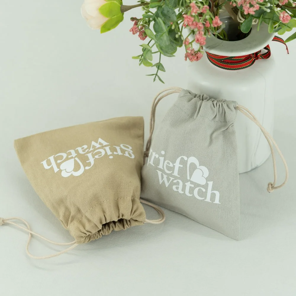 Durable and Fashionable Premium Cotton Drawstring Pouches - CT23R019 - Detail