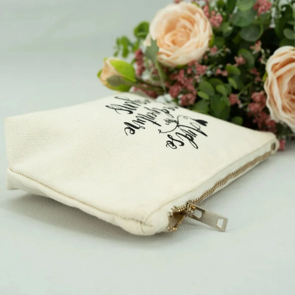 Sustainable Beauty Storage with Style Cotton Makeup Bags - CT23R020 - Detail