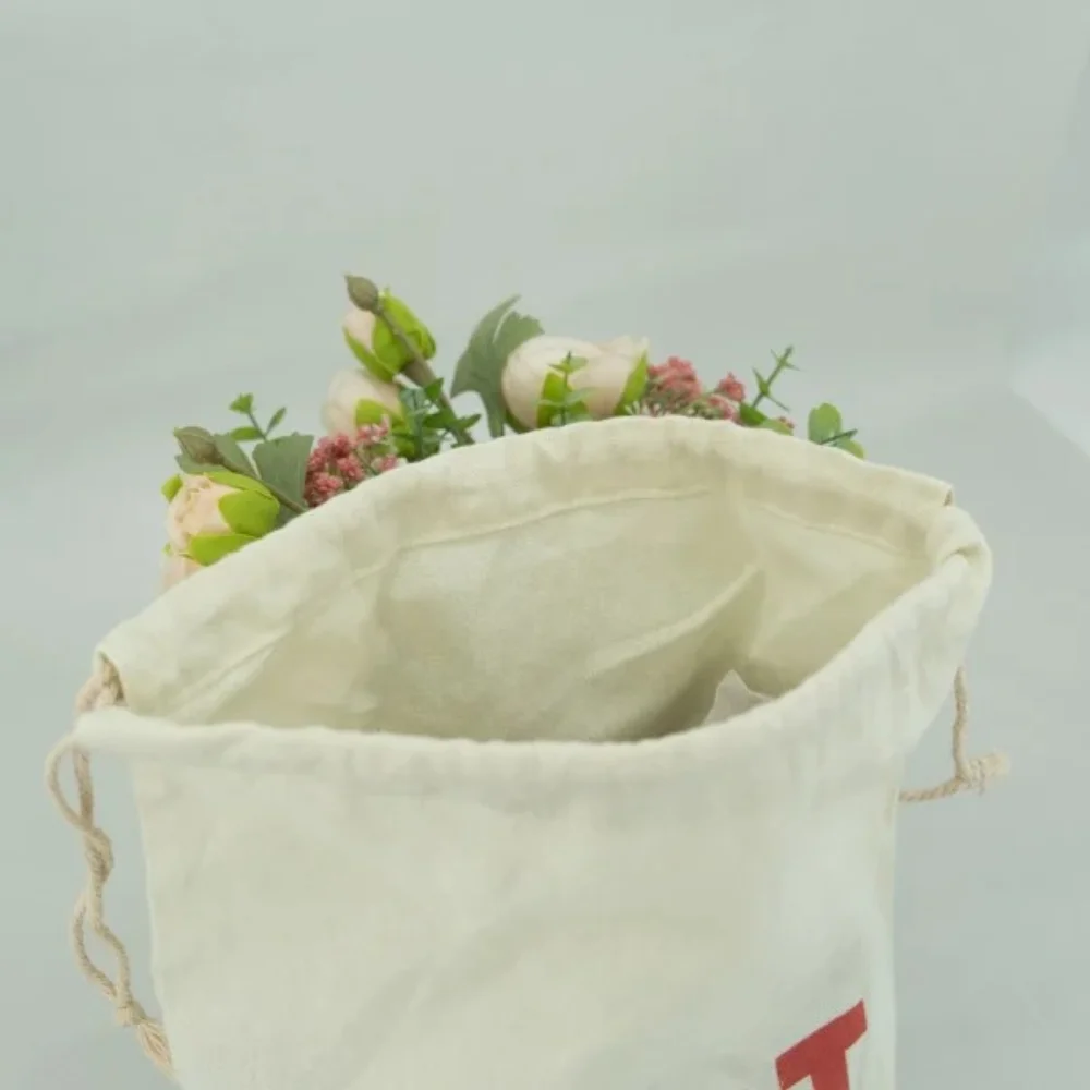 Durable and Fashionable Premium Cotton Drawstring Pouches Bag - CT23R021 - Detail