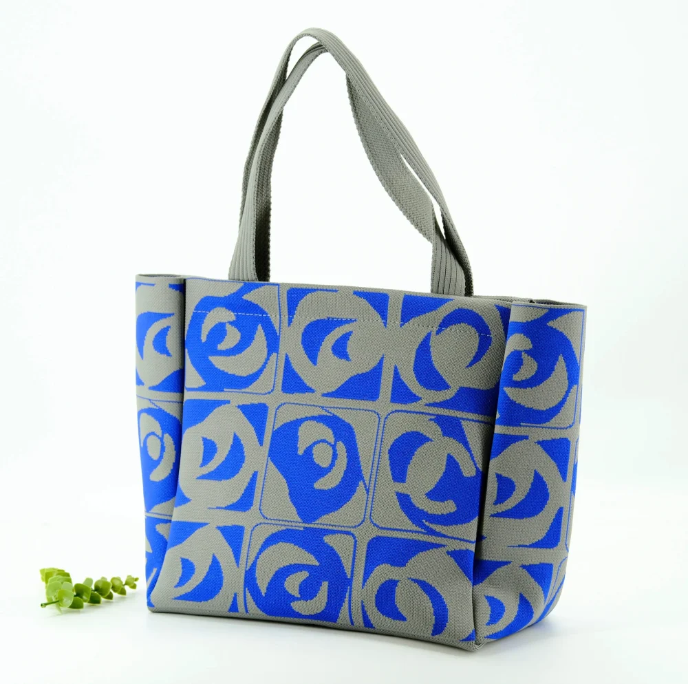 Women's Small Polyester Crochet Knitting Bag Portable Organizer for Coin Purses Knit Wallet - FS-005