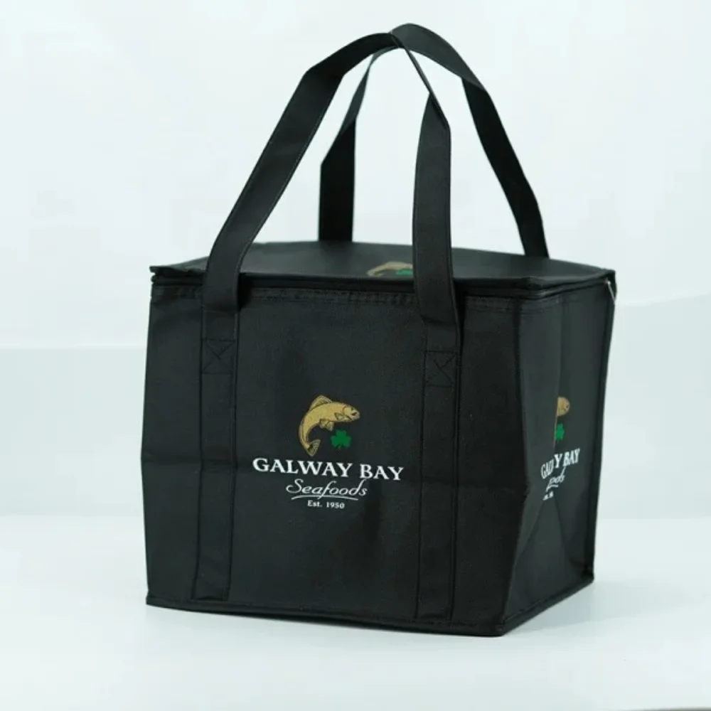 Large Capacity Custom Logo Reusable Tote Food Delivery Bag,Grocery Thermal Shopping Bag Insulated Cooler Bag - ICE-2103
