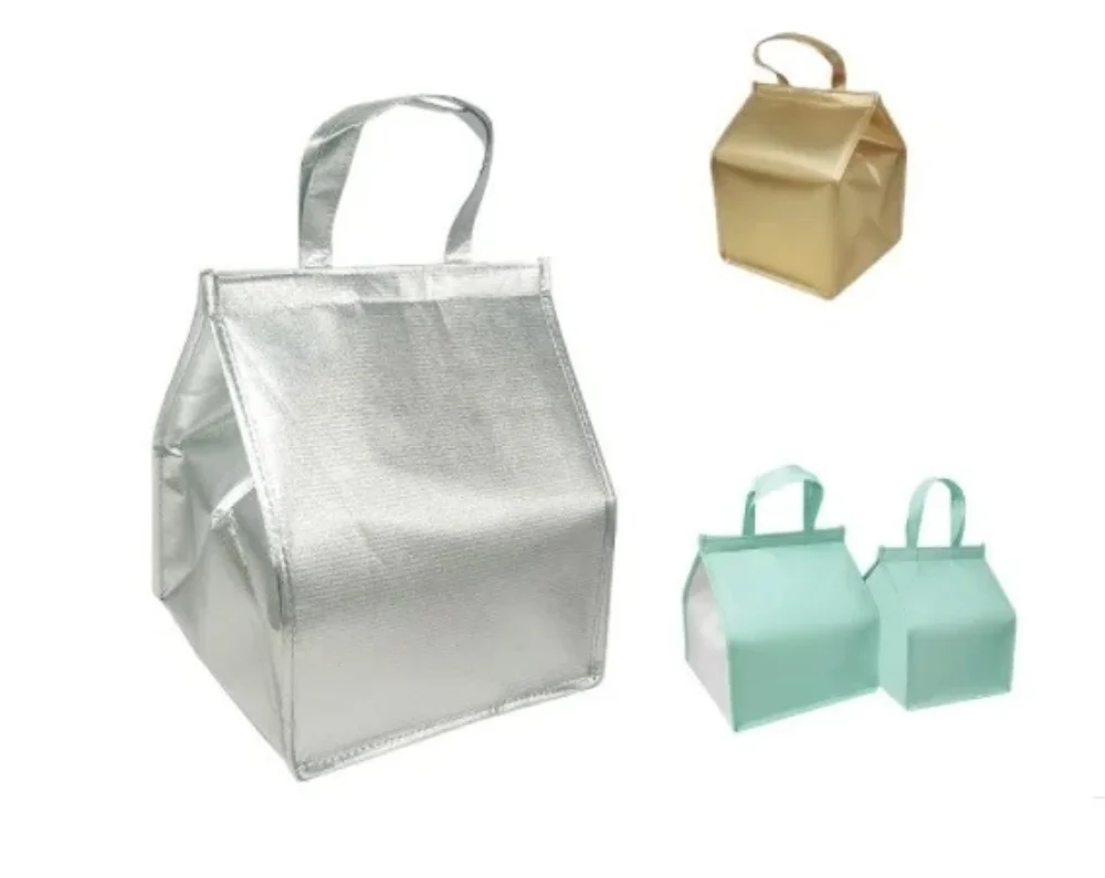 Laminated pp Fashion Blue Non Woven Big Laminated Lunch Cooler Bag with MAGIC TAPE closure - ICEK-1601 - ICEK-2101 - Detail