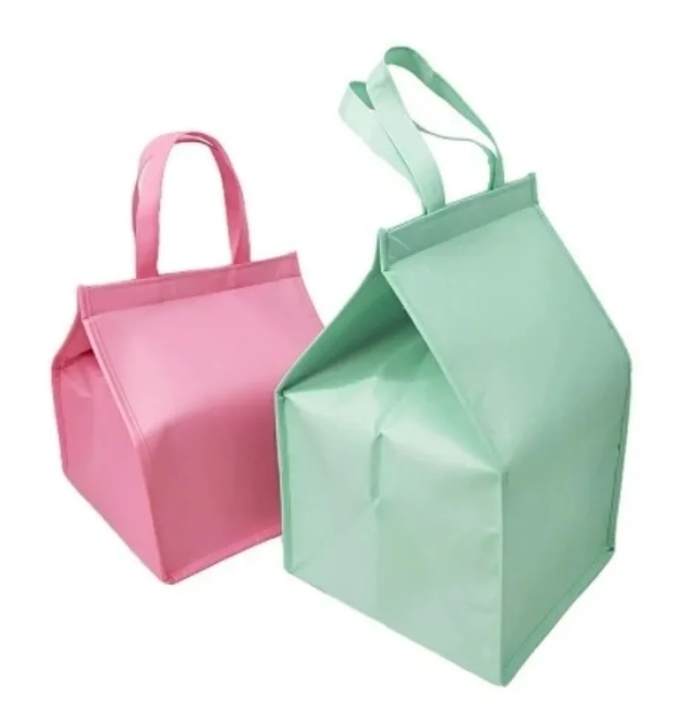 Laminated pp Fashion Blue Non Woven Big Laminated Lunch Cooler Bag with MAGIC TAPE closure - ICEK-1601 - ICEK-2101