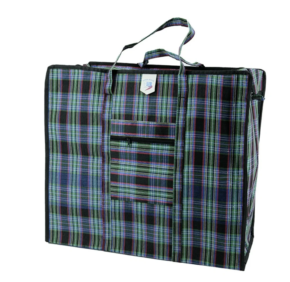 waterproof tear-resistant heavy duty polyester oxford cloth logo custom packaging shipping storage bags with zipper pocket - JR22CZ06