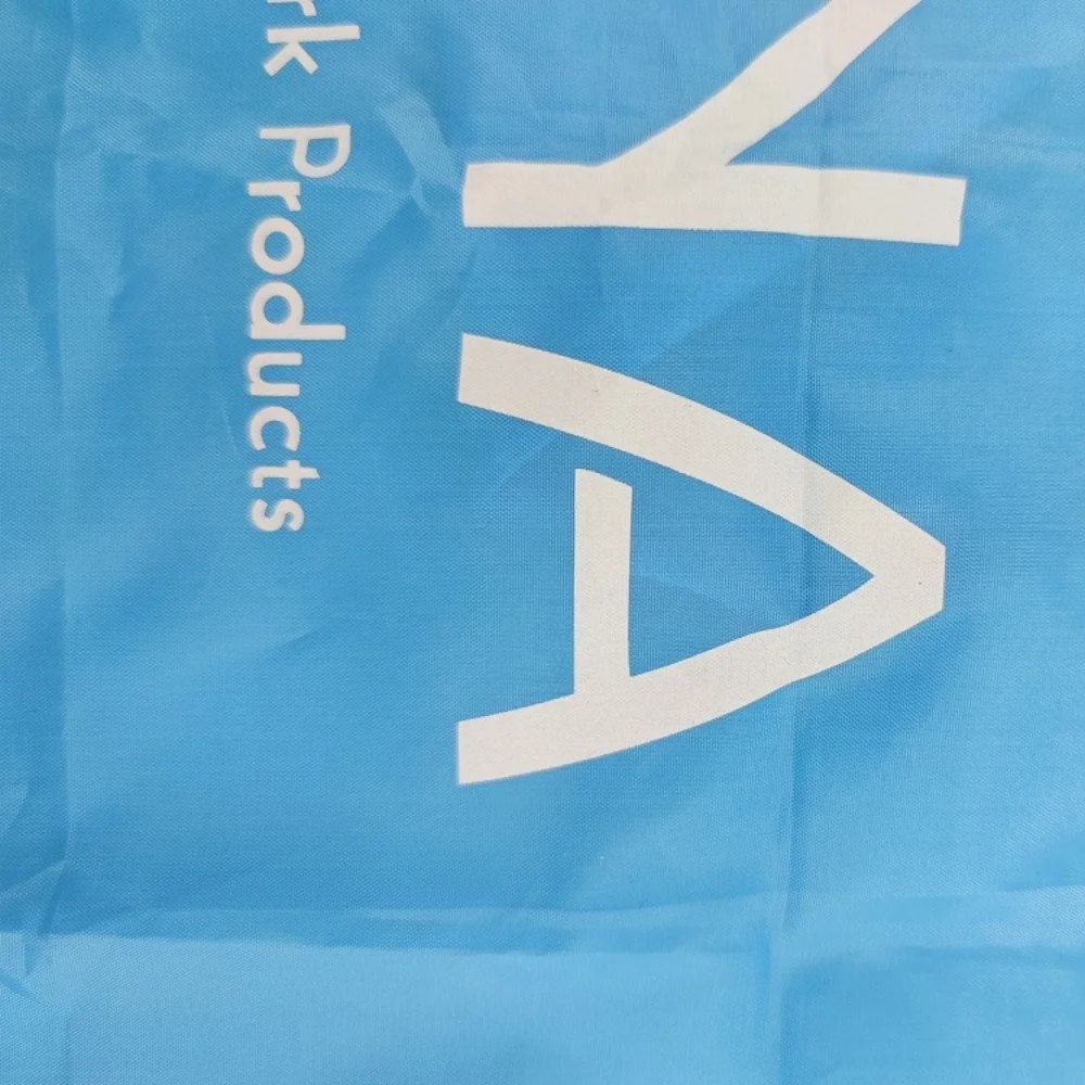 Hot Sale Foldable Blue 190T Nylon Polyester Tote Bags With Pocket For Supermarket - Detail