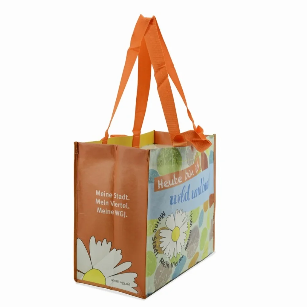 Supermarket rpet stitchbond fabric laminated bag for shopping - JR22PT06 - Detail