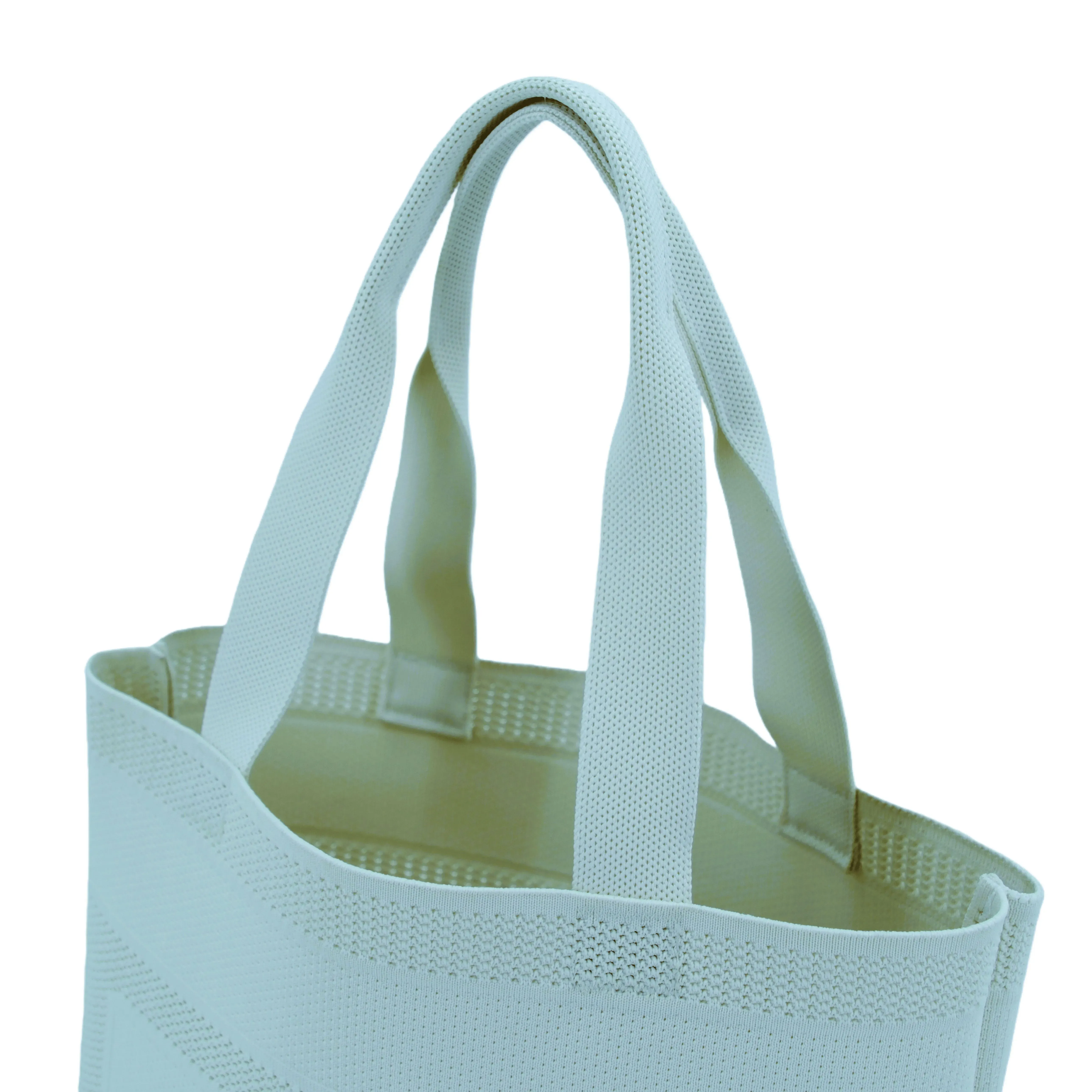 Eco-Friendly Polyester Yarn Material BSCI & REACH Certificate Reusable Knitted Tote Bag with Custom Logo - KB-2503 - Detail