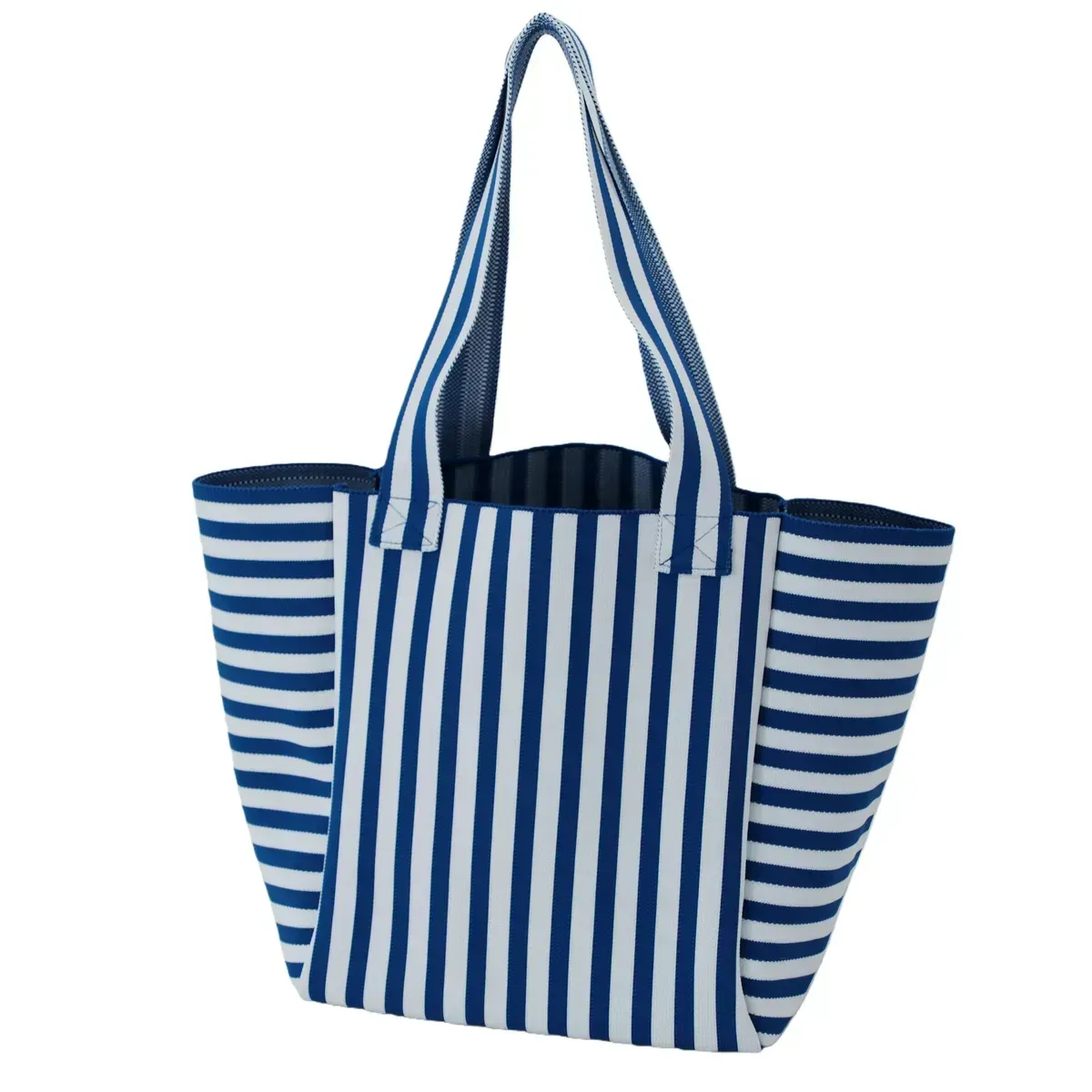Eco-Friendly Durable Polyester Yarn Striped Knitted Tote Bag for Fashion & Daily Use - KB-2601 - Detail