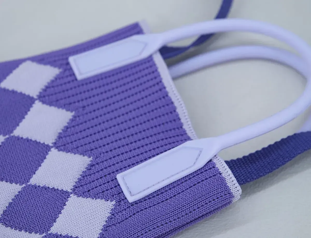 2023 new fashion autumn winter wholesale custom reusable chunky knitted shoulder mine bag for kids and girls - KS2301 - Detail