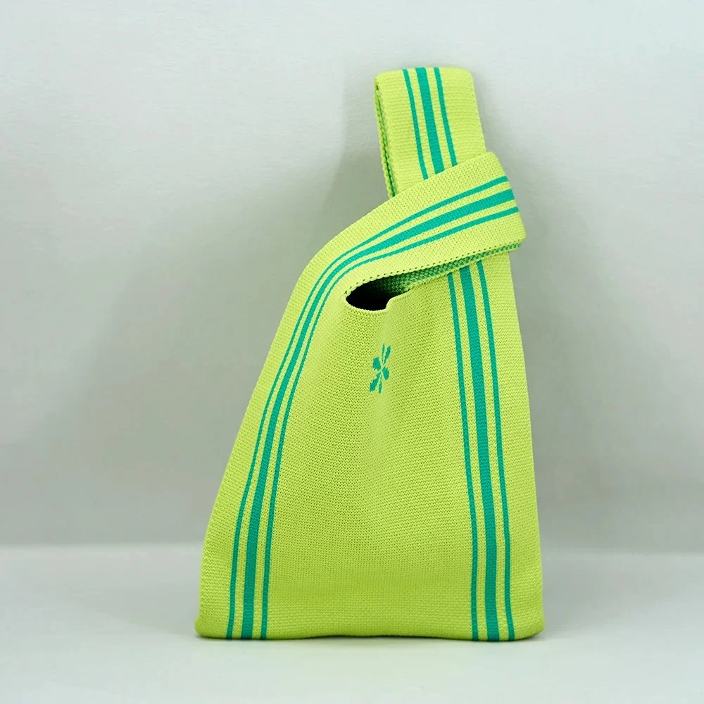 2023 fashion Knitted Weave Handbag Custom christmas Design Crochet Vest knit tote bag - KT-F22 - Detail