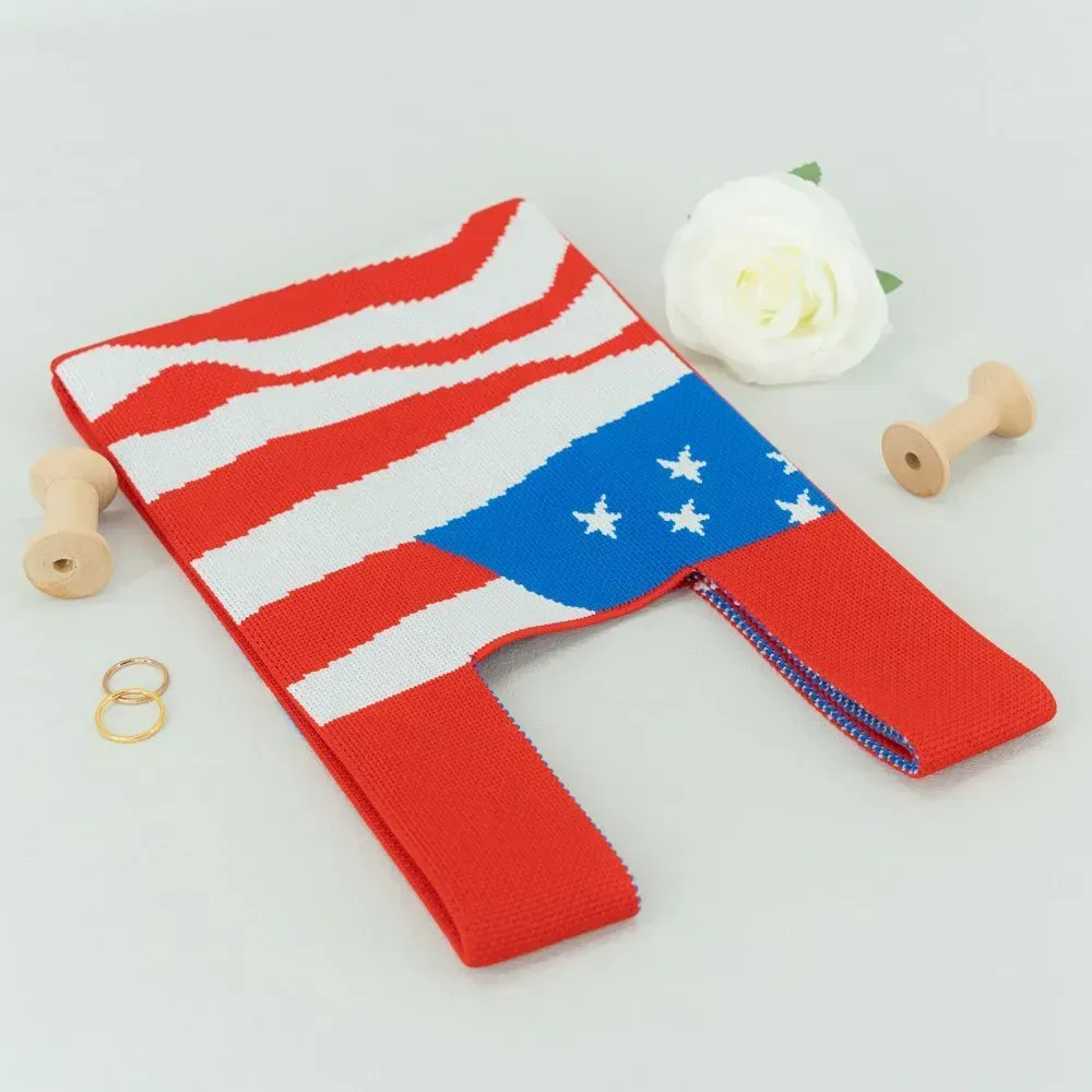 reusable various national flag design customized knitted tote bag - KT04-flag - Detail