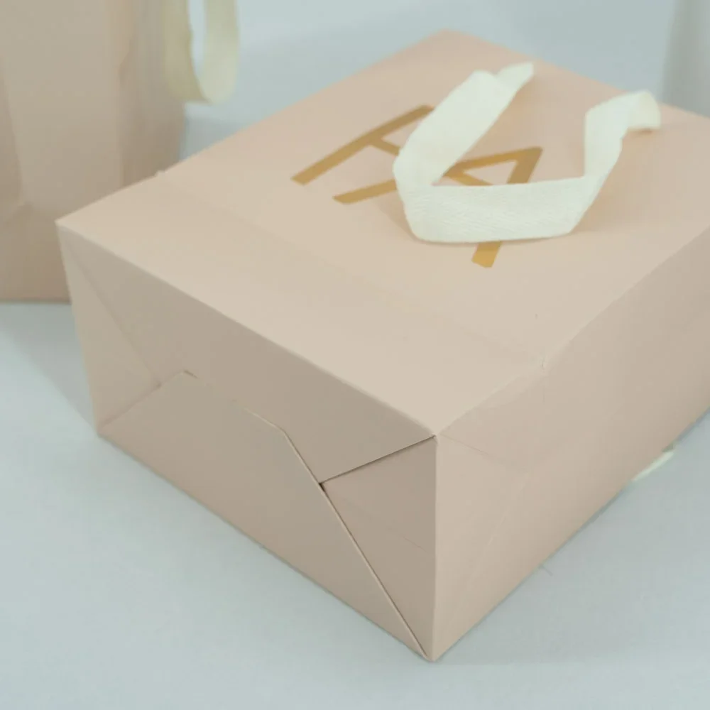 Custom Recyclable eco-friendly paper bags For Beauty Shop - PA23R004 - Detail