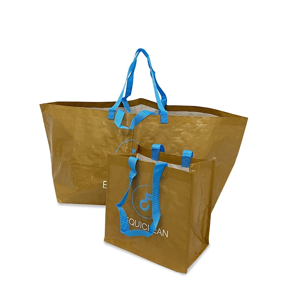 BSCI Factory Double Handles Extra Large Custom Popypropylene Fabric 110gsm Tote PP Woven Big Shopping Bag with Logo - PW23R001 - Detail