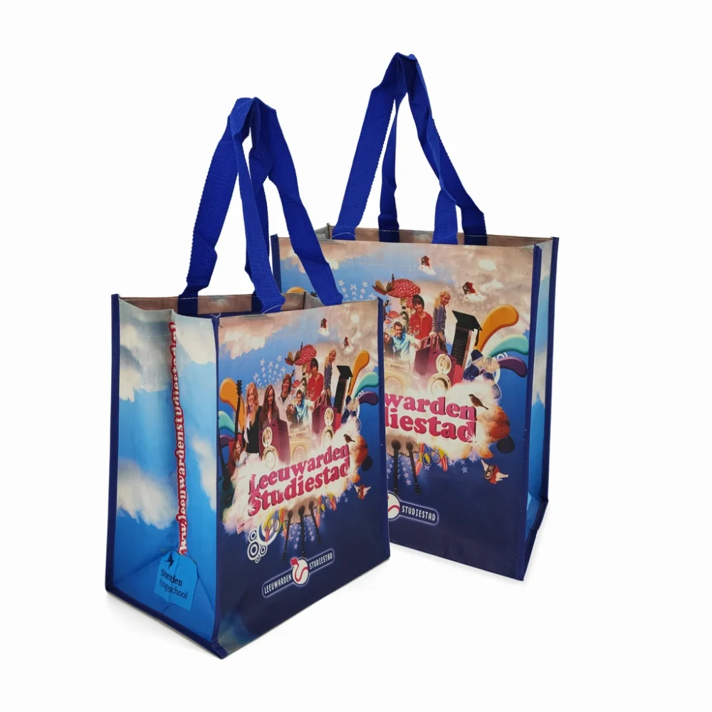 Custom printed polypropylene popular standard eco custom PP woven bag with zipper - PW23R007