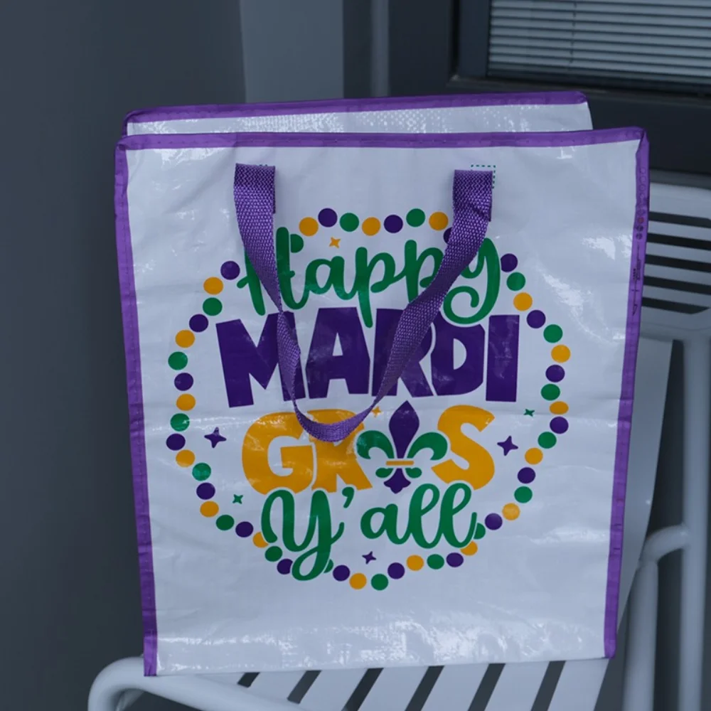 Customized design Offset Printing Pp Webbing Handles PP Woven shopping bag with Zipper - PW23R013 - Detail