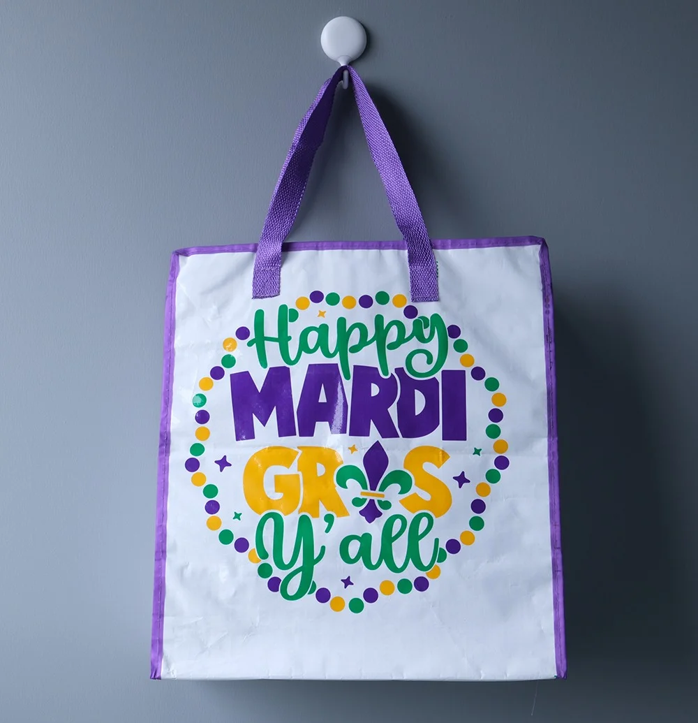 Customized design Offset Printing Pp Webbing Handles PP Woven shopping bag with Zipper - PW23R013