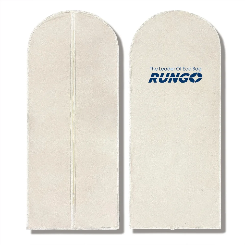Wholesale Custom Logo 10oz Cotton Garment Bag With Zipper - Detail