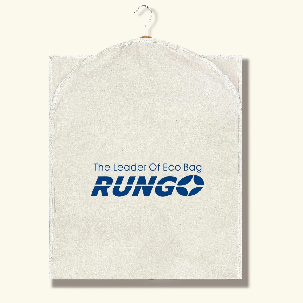 Wholesale Custom Logo 10oz Cotton Garment Bag With Zipper