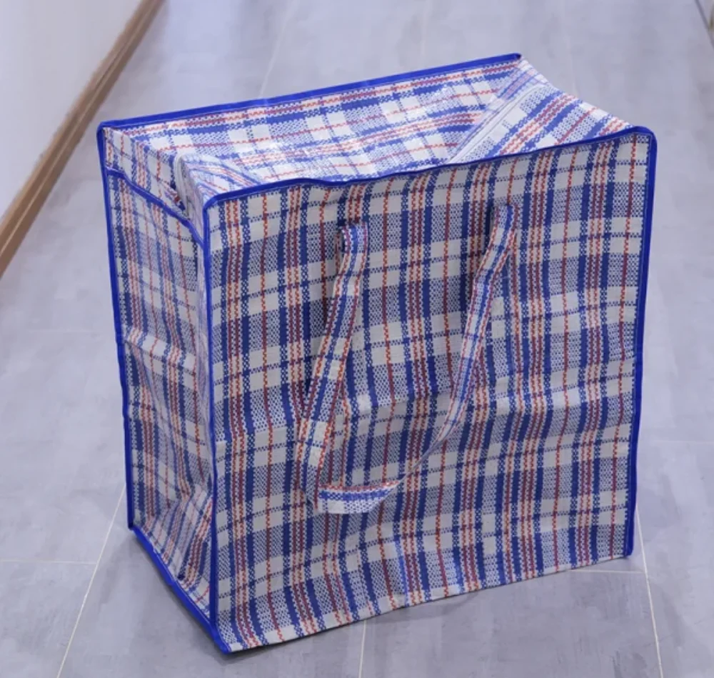 3colors check design PVC Laundry bag with zipper - SP23A004 - Detail