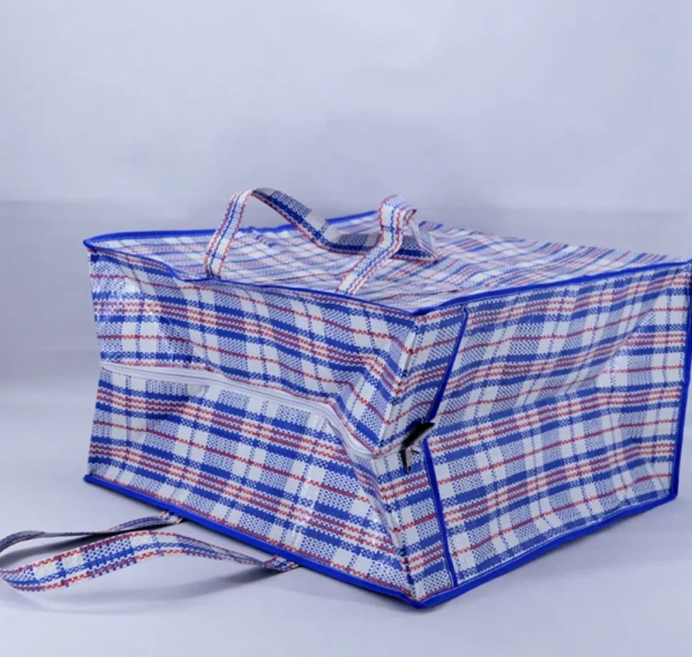 3colors check design PVC Laundry bag with zipper - SP23A004 - Detail