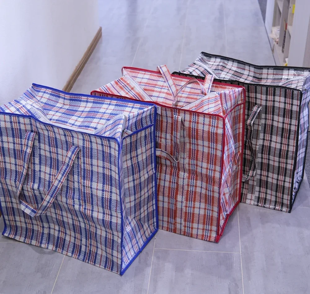 3colors check design PVC Laundry bag with zipper - SP23A004 - Detail