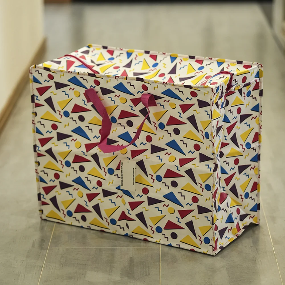 FLOWER DESIGN RECYCLED PP WOVEN LAMINATED STORAGE BAG - ST23A001 - Detail