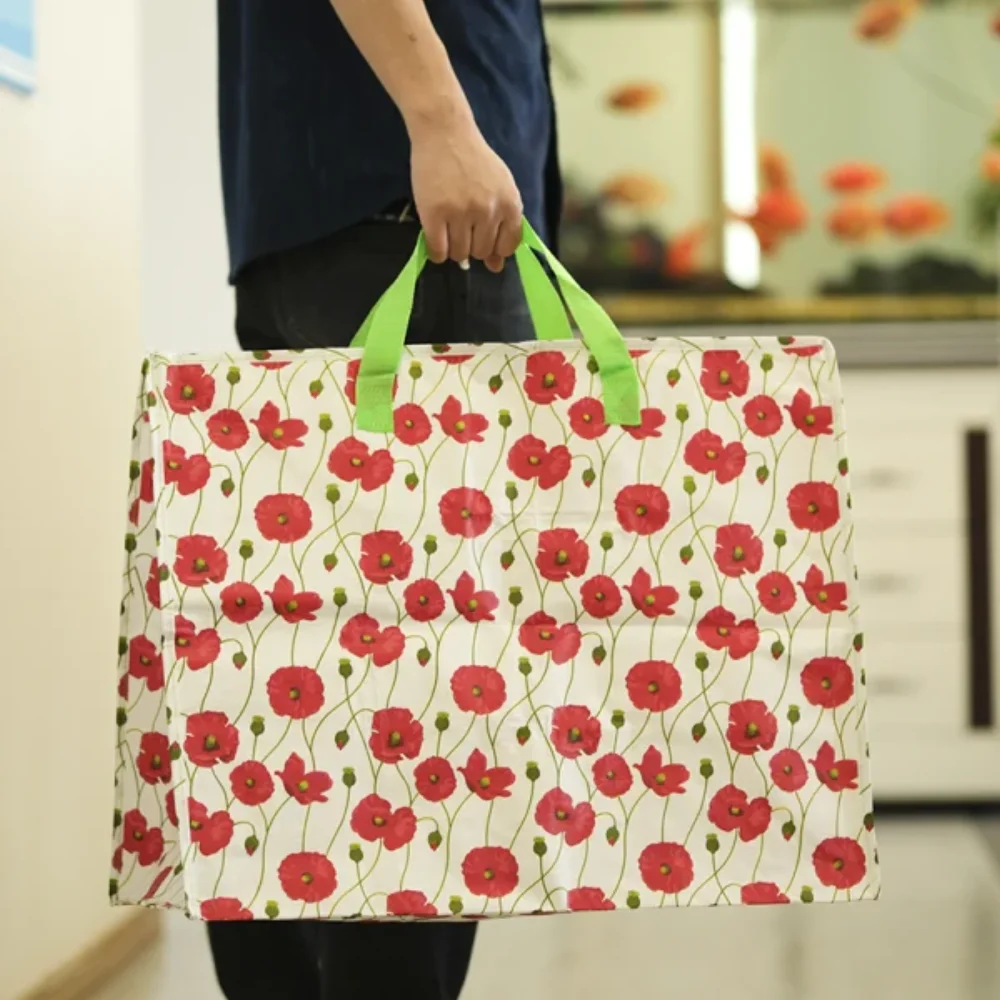 FLOWER DESIGN RECYCLED PP WOVEN LAMINATED STORAGE BAG - ST23A001 - Detail
