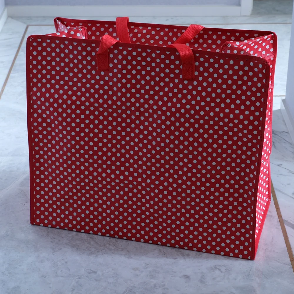 classics red dot design Wholesale Storage Laundry PP Woven Bags with Zipper - ST23A007 - Detail