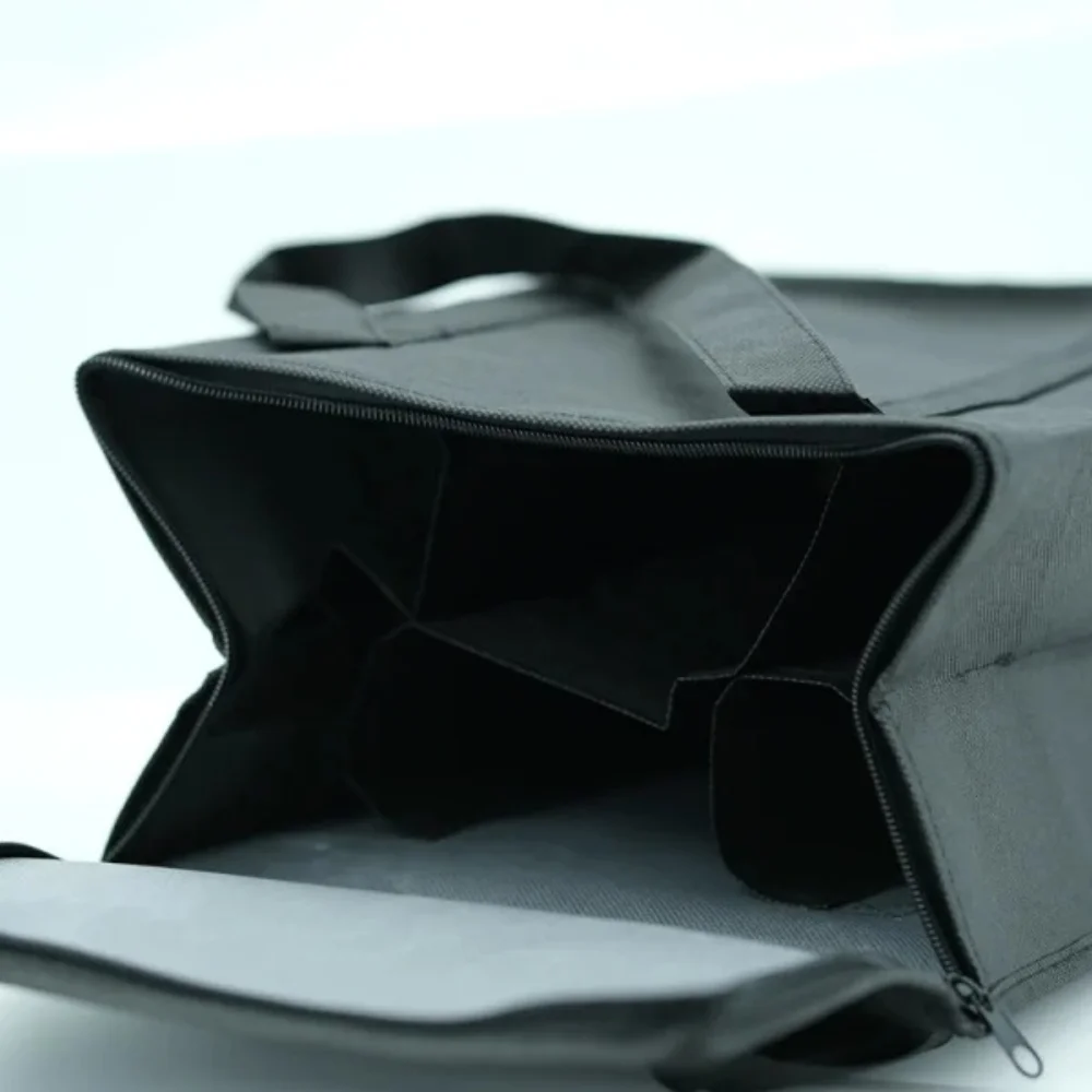 Non woven wine bags with 6 divid bottle holder with zipper closure. - WB-1903 - Detail