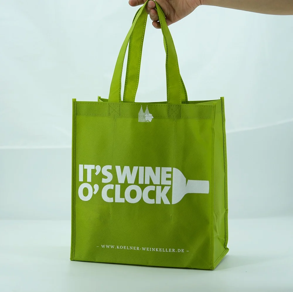 6 bottle wine bag with printed logo reusable non woven gift shopping wine bags - WB-2302 - Detail
