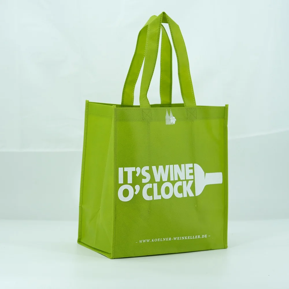 6 bottle wine bag with printed logo reusable non woven gift shopping wine bags - WB-2302