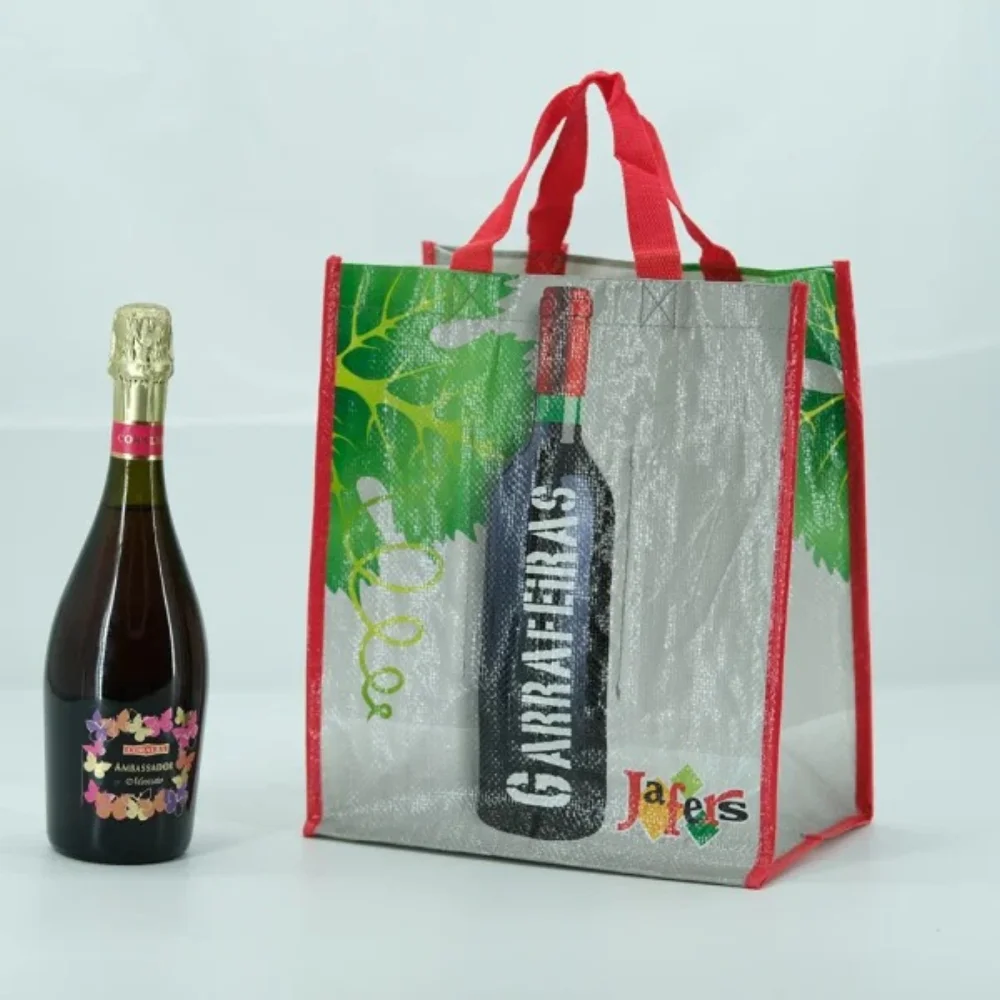 PP woven with full color printing strong wine bags for 6 bottle - WB-2303 - Detail