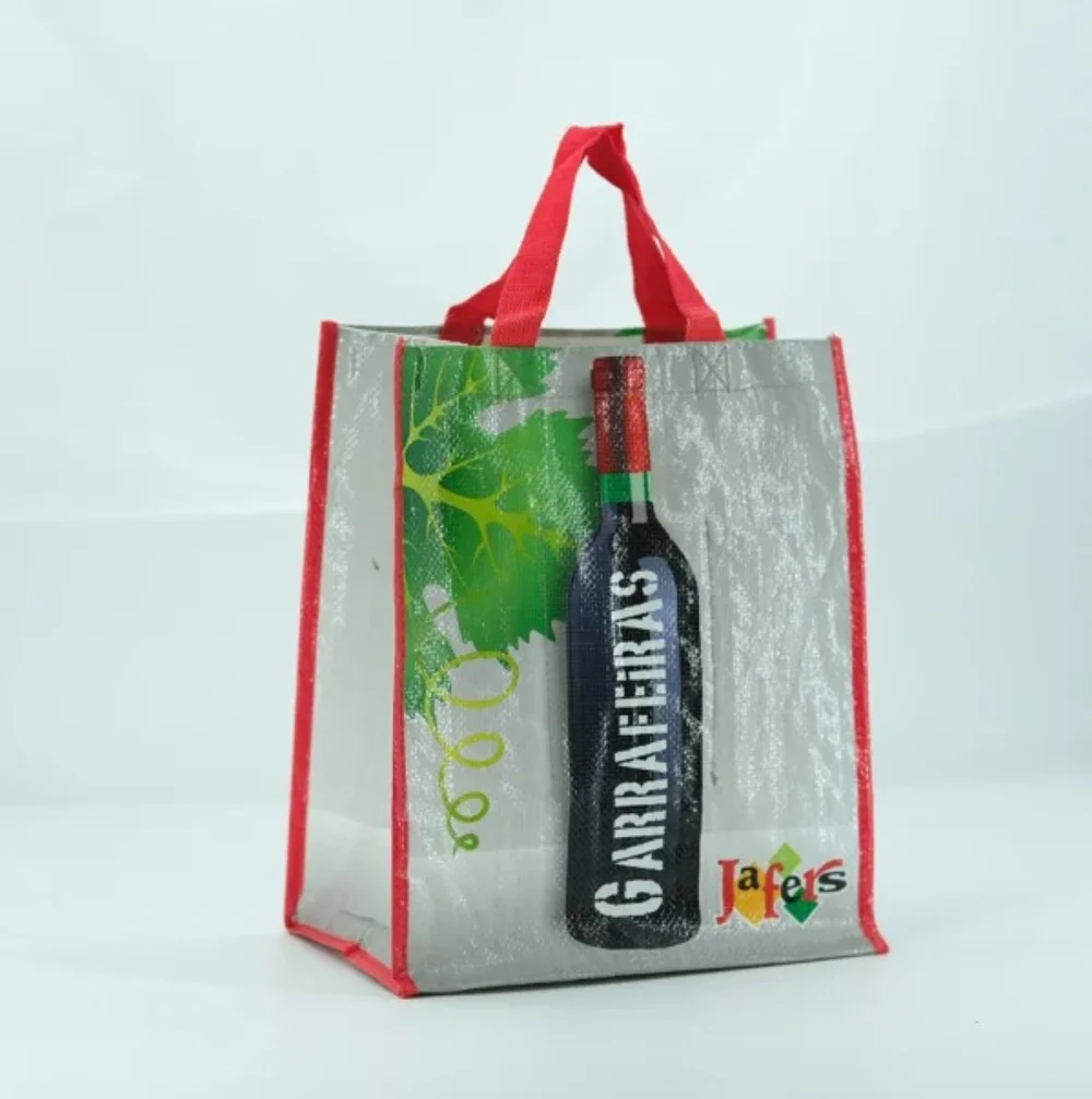 PP woven with full color printing strong wine bags for 6 bottle - WB-2303
