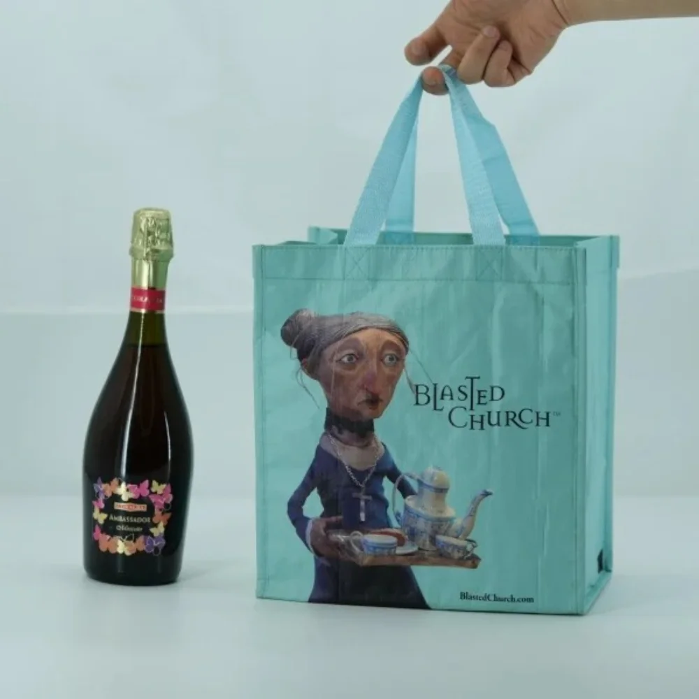 6 bottle laminted pp woven strong wine bag - WB-2304 - Detail
